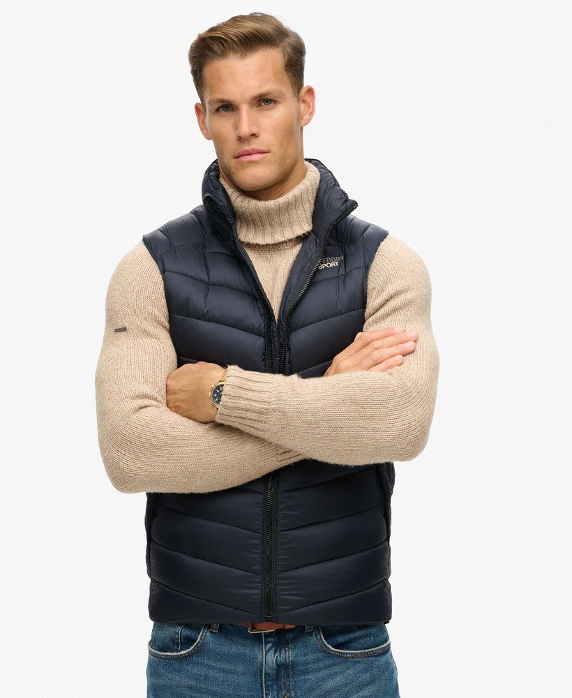 fuji gewatteerd vest zonder capuchon in eclipse navy