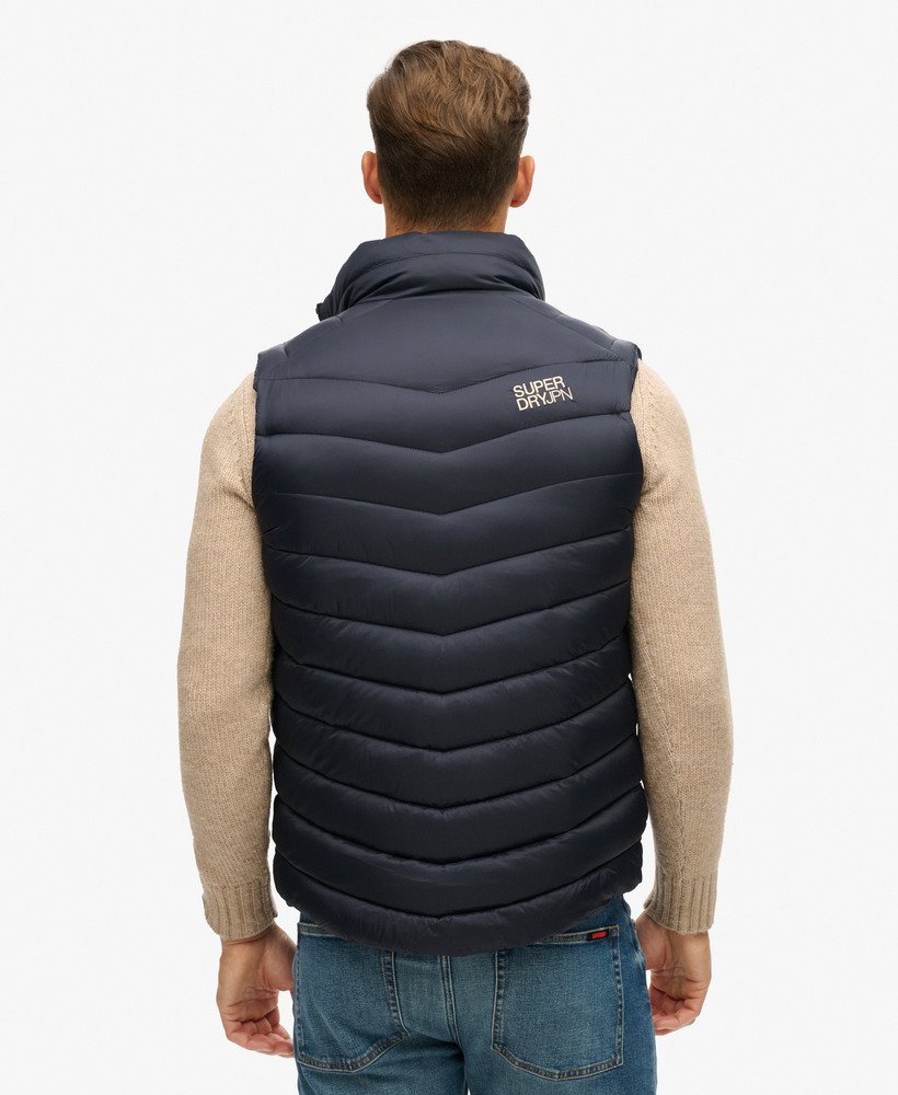 fuji gewatteerd vest zonder capuchon in eclipse navy