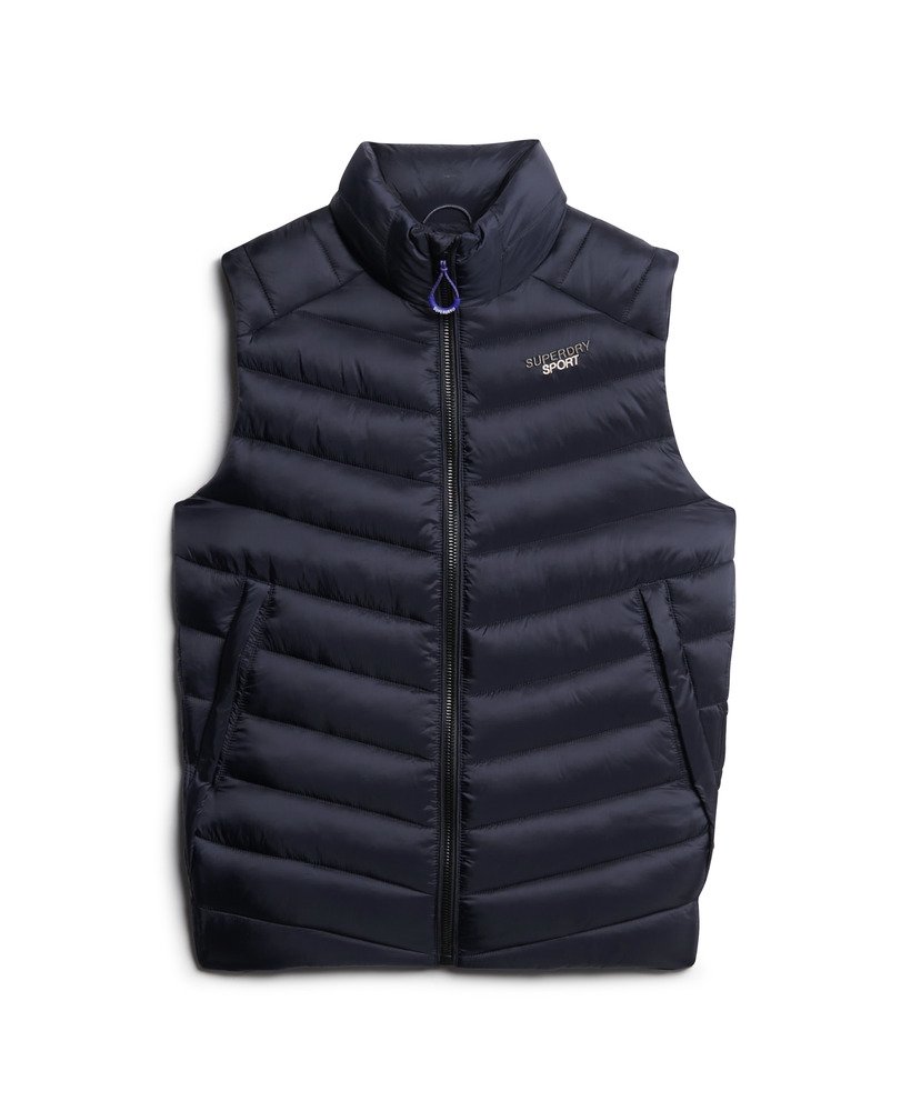 fuji gewatteerd vest zonder capuchon in eclipse navy