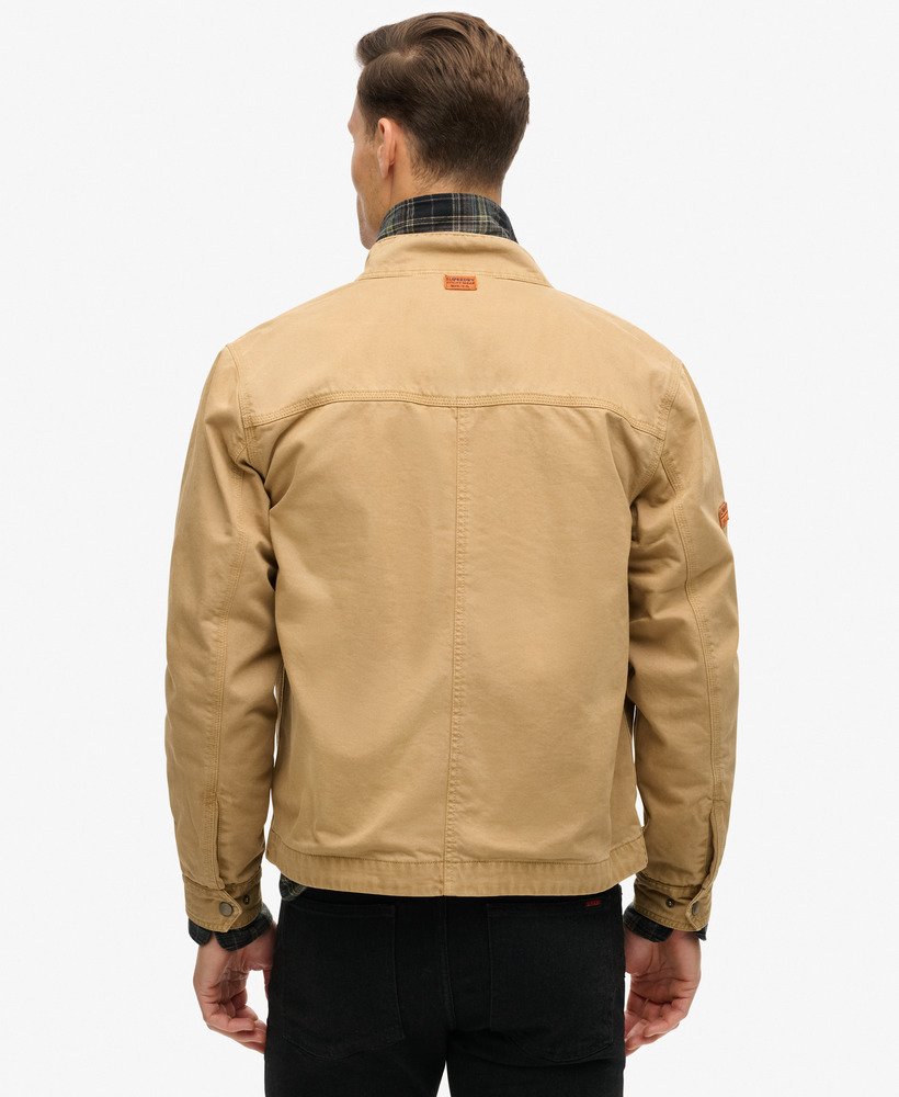 klassieke harrington-jas in canyon beige