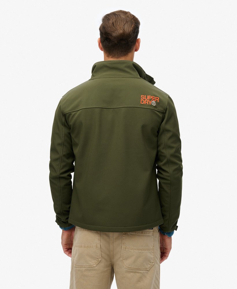 softshell trekker-trainingsjack in legerkaki