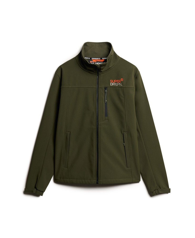 softshell trekker-trainingsjack in legerkaki