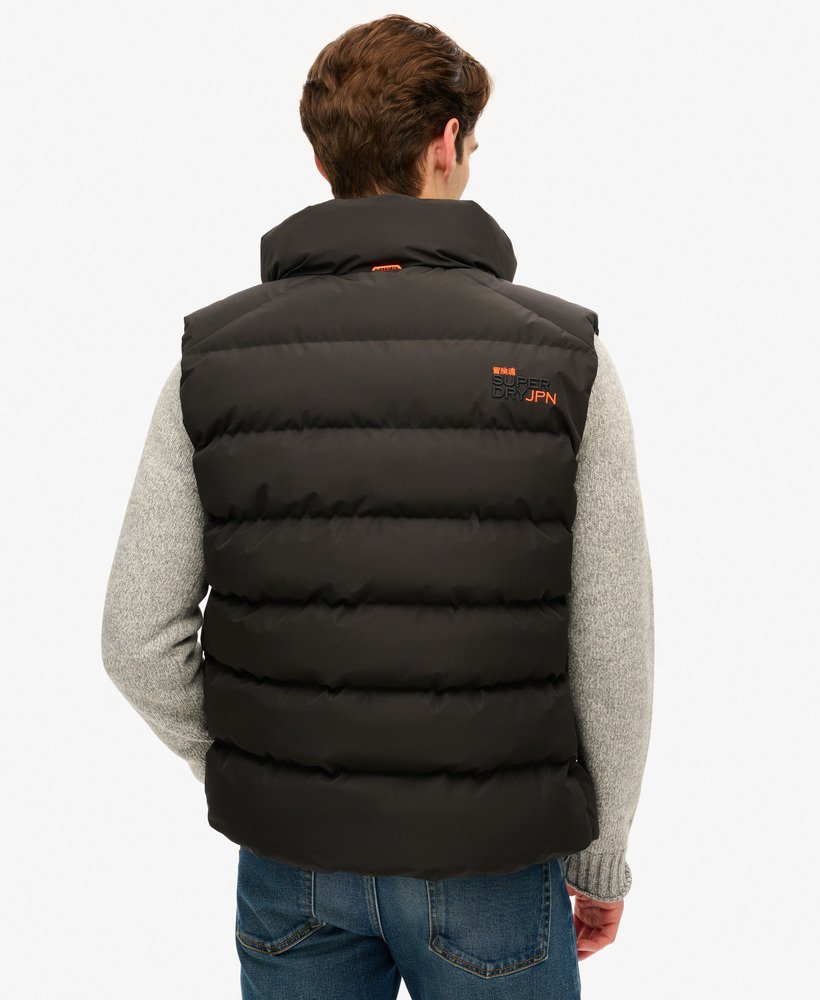 sportief gewatteerd vest in zwart