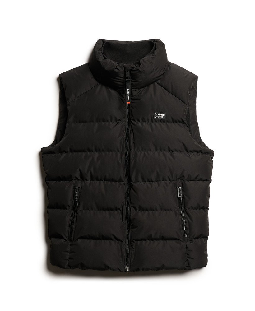 sportief gewatteerd vest in zwart