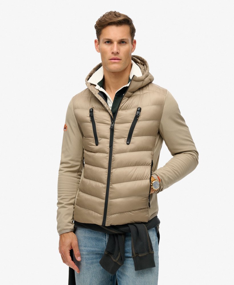 storm softshelljack met capuchon in timber wolf brown