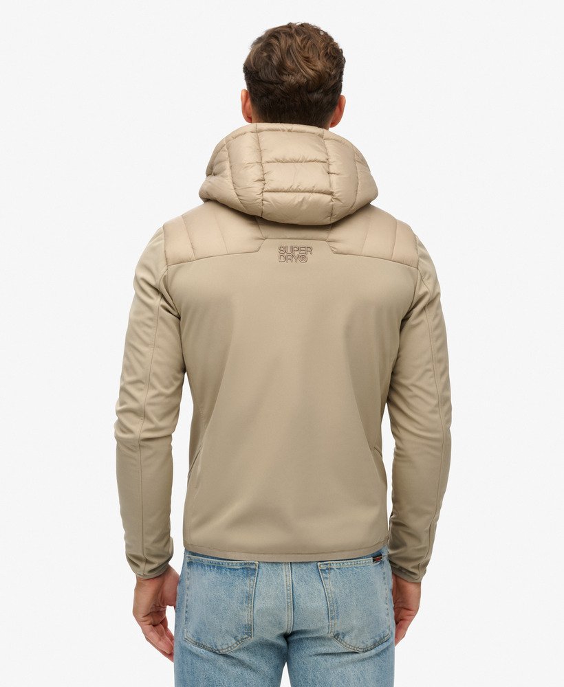 storm softshelljack met capuchon in timber wolf brown