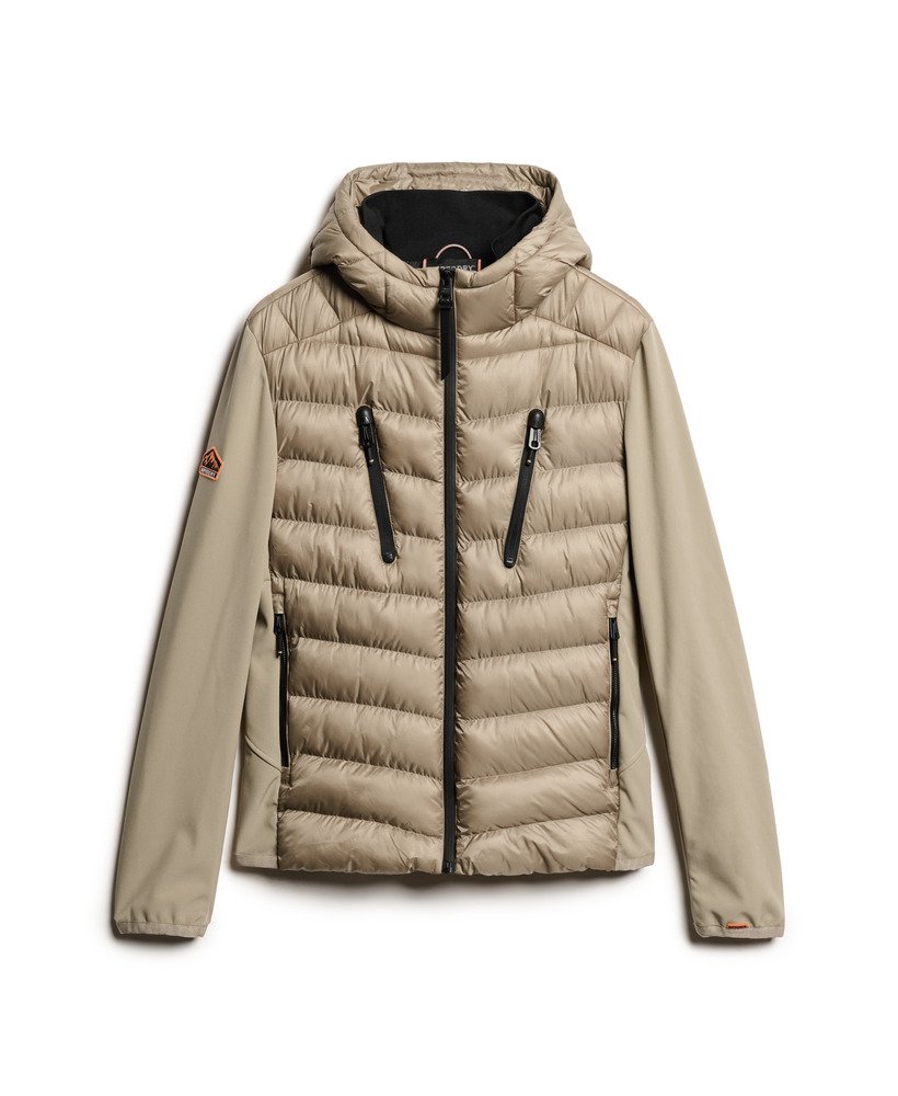 storm softshelljack met capuchon in timber wolf brown