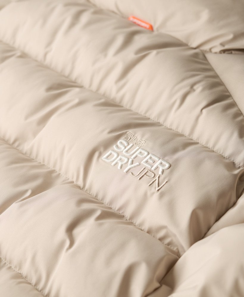 sportieve pufferjas in chateau gray