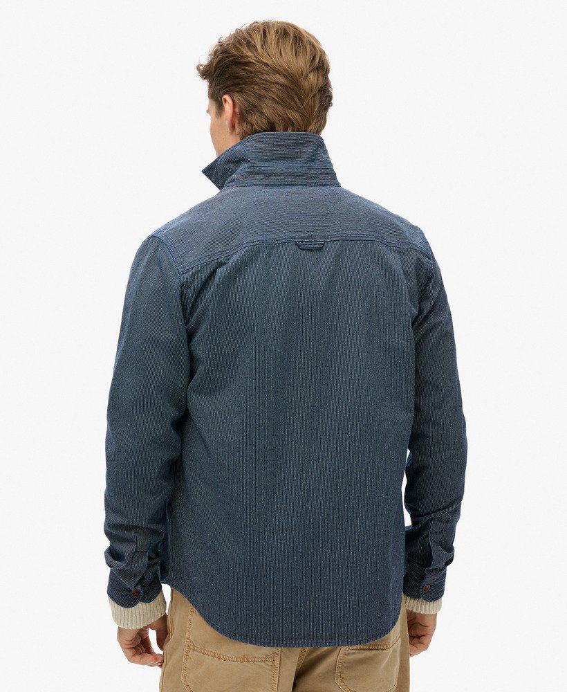 the merchant store - denim overshirt met indigo strepen