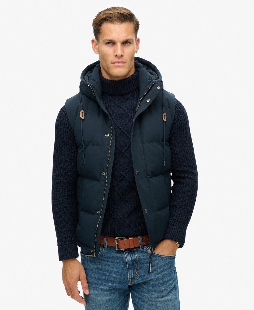 everest gewatteerd vest met capuchon in eclipse navy