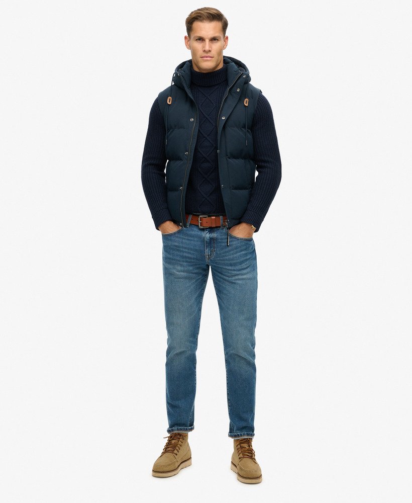 everest gewatteerd vest met capuchon in eclipse navy