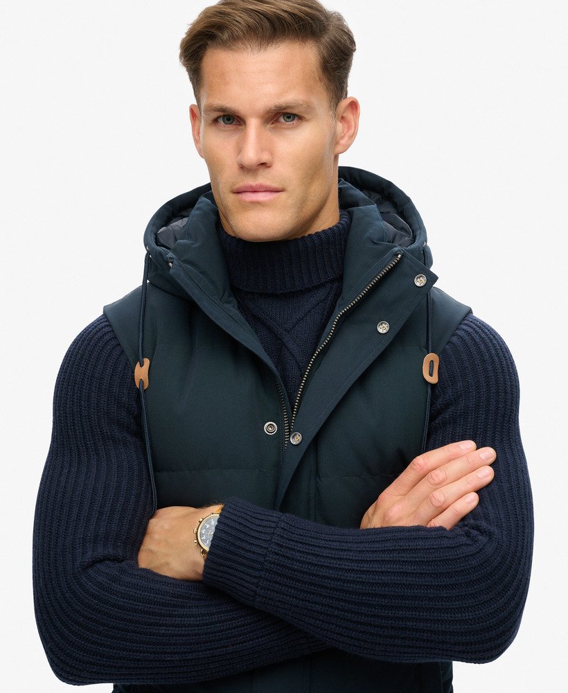 everest gewatteerd vest met capuchon in eclipse navy