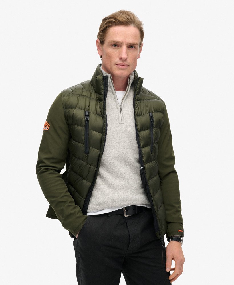 storm softshell hybrid jacket in army khaki
