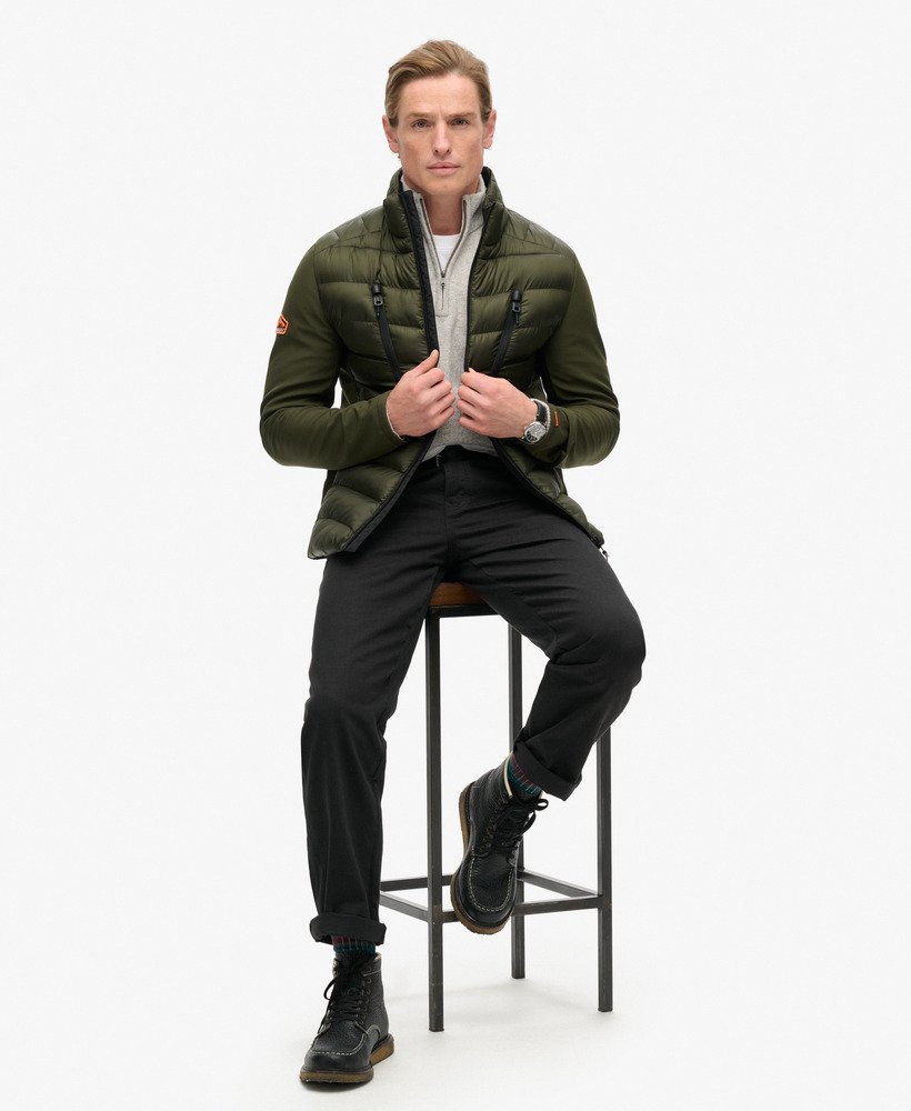 storm softshell hybrid jacket in army khaki