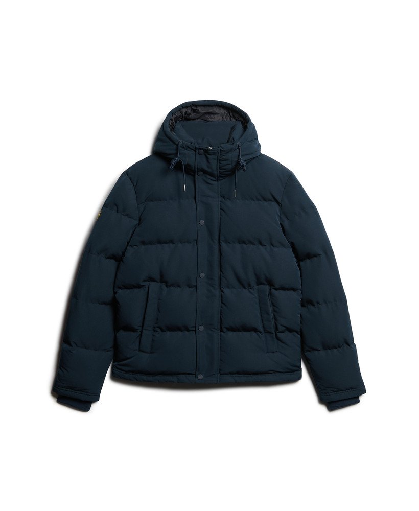 everest korte pufferjas met capuchon in eclipse navy