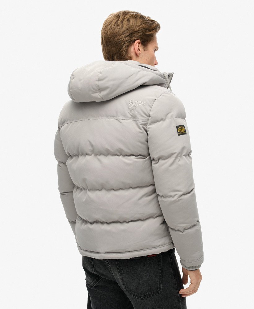 everest korte pufferjas met capuchon in alloy grey