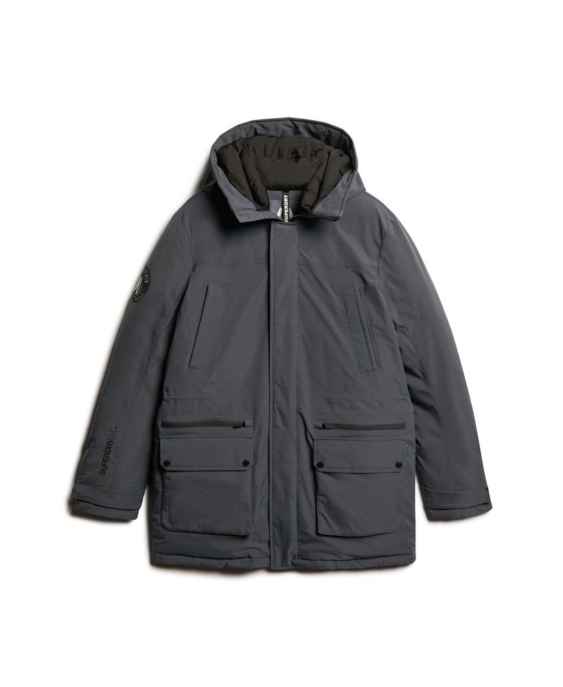 gewatteerde parka in de kleur ebony