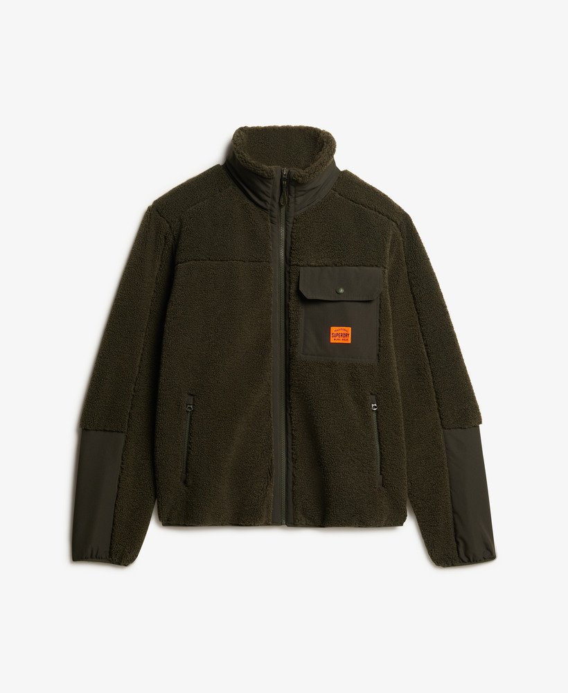 expedition borg hybrid jacket in olijfgroen afkomstig uit overtollige goederen.
