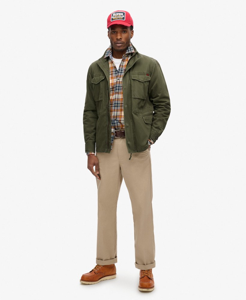 rookie militair jack in legergroen khaki groen