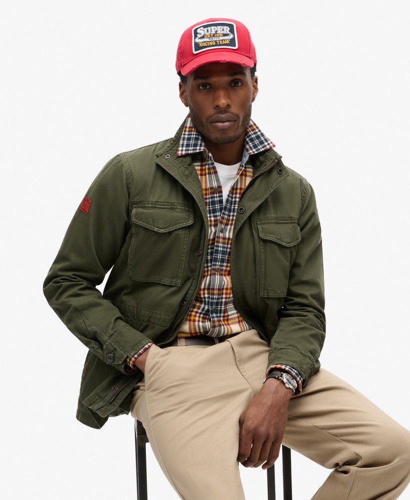 rookie militair jack in legergroen khaki groen
