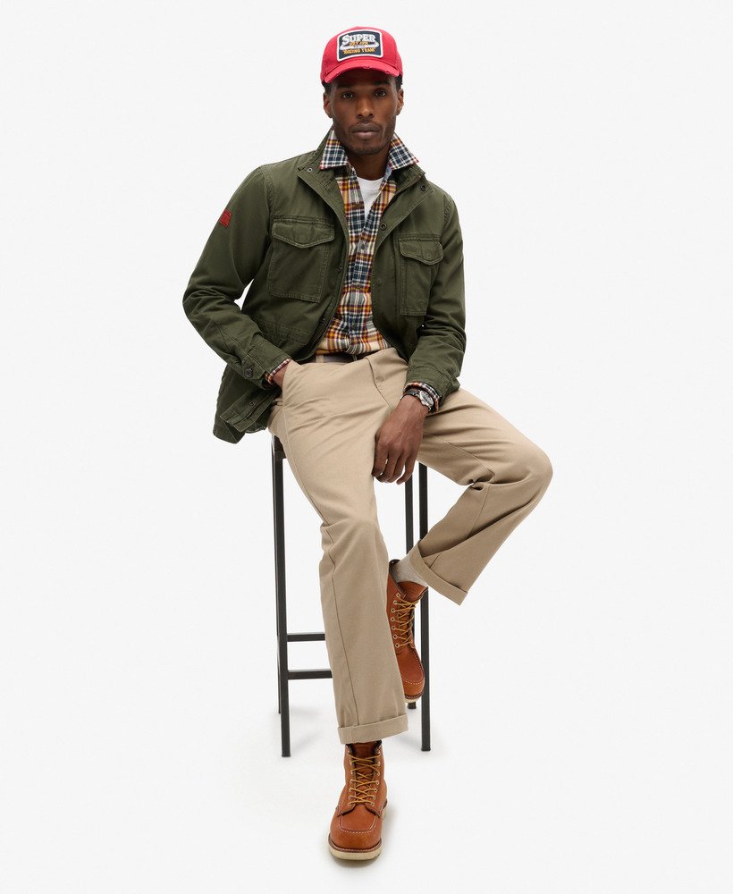 rookie militair jack in legergroen khaki groen
