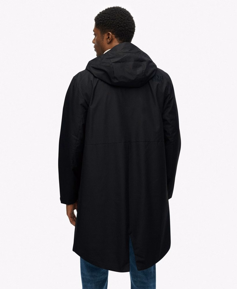 Capuchonparka met fishtail-achterkant