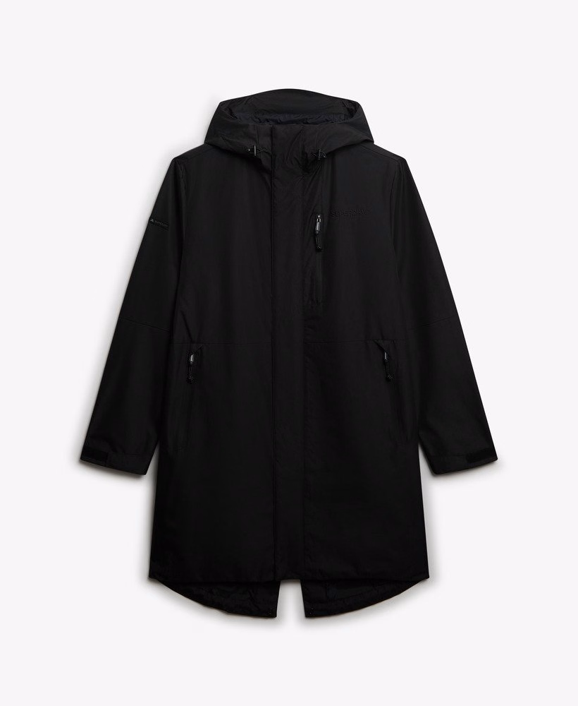 Capuchonparka met fishtail-achterkant