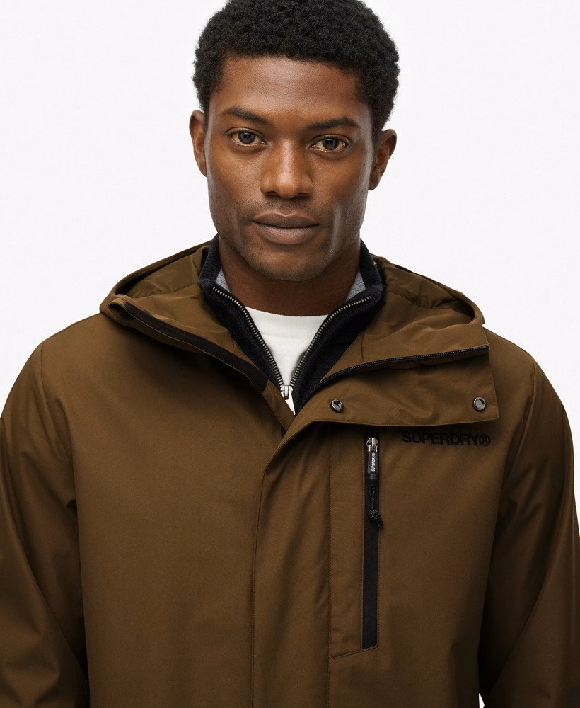 Capuchonparka met fishtail-achterkant