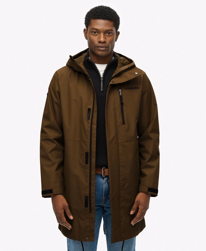 Capuchonparka met fishtail-achterkant