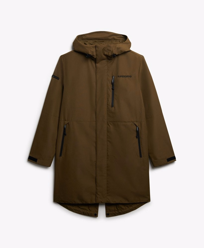 Capuchonparka met fishtail-achterkant