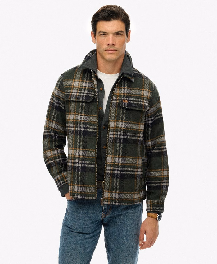 Miller overshirt met rits van wolmix