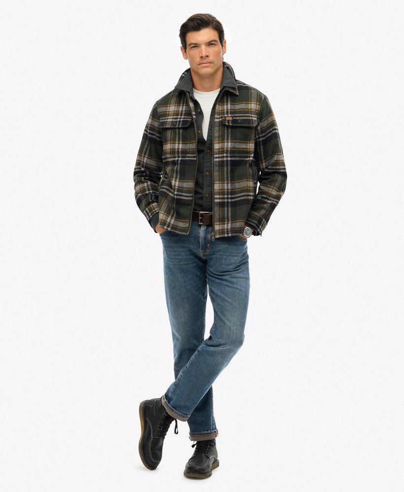 Miller overshirt met rits van wolmix