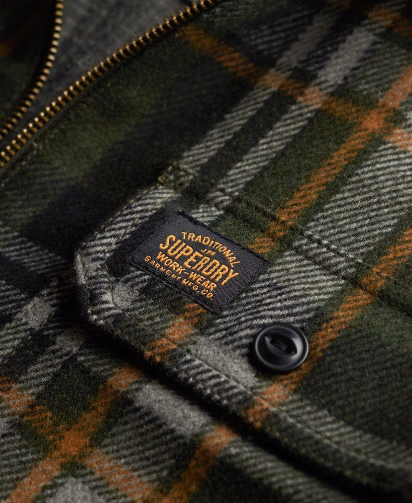 Miller overshirt met rits van wolmix