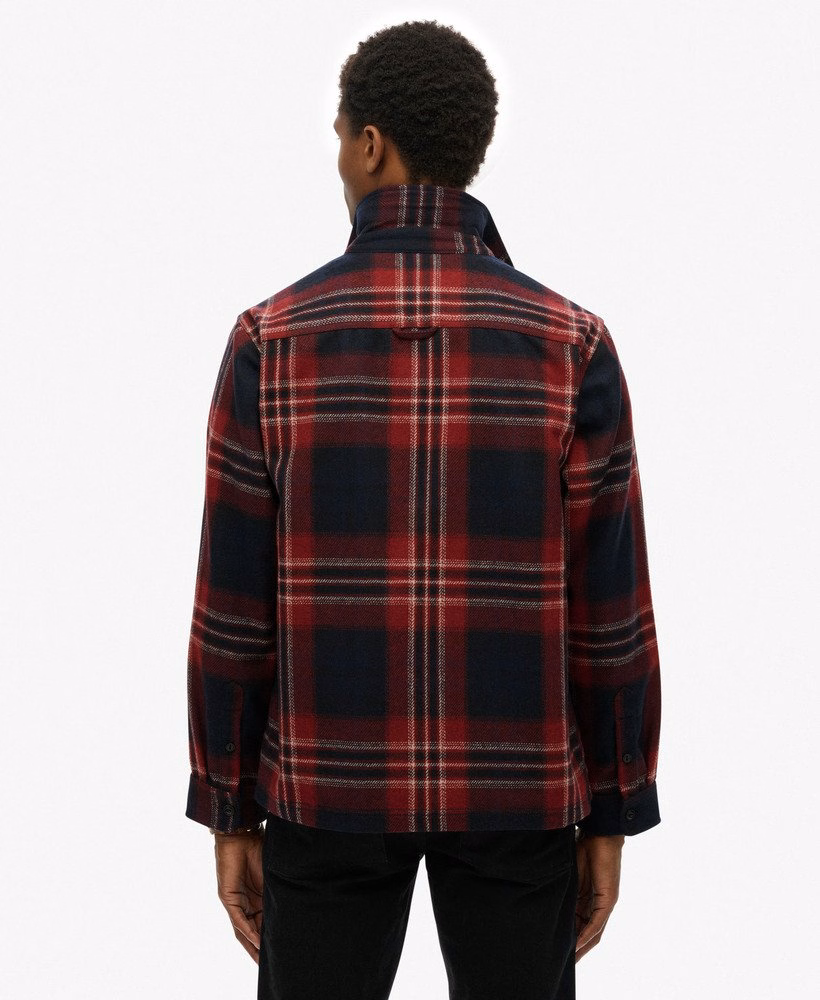 Miller overshirt met rits van wolmix
