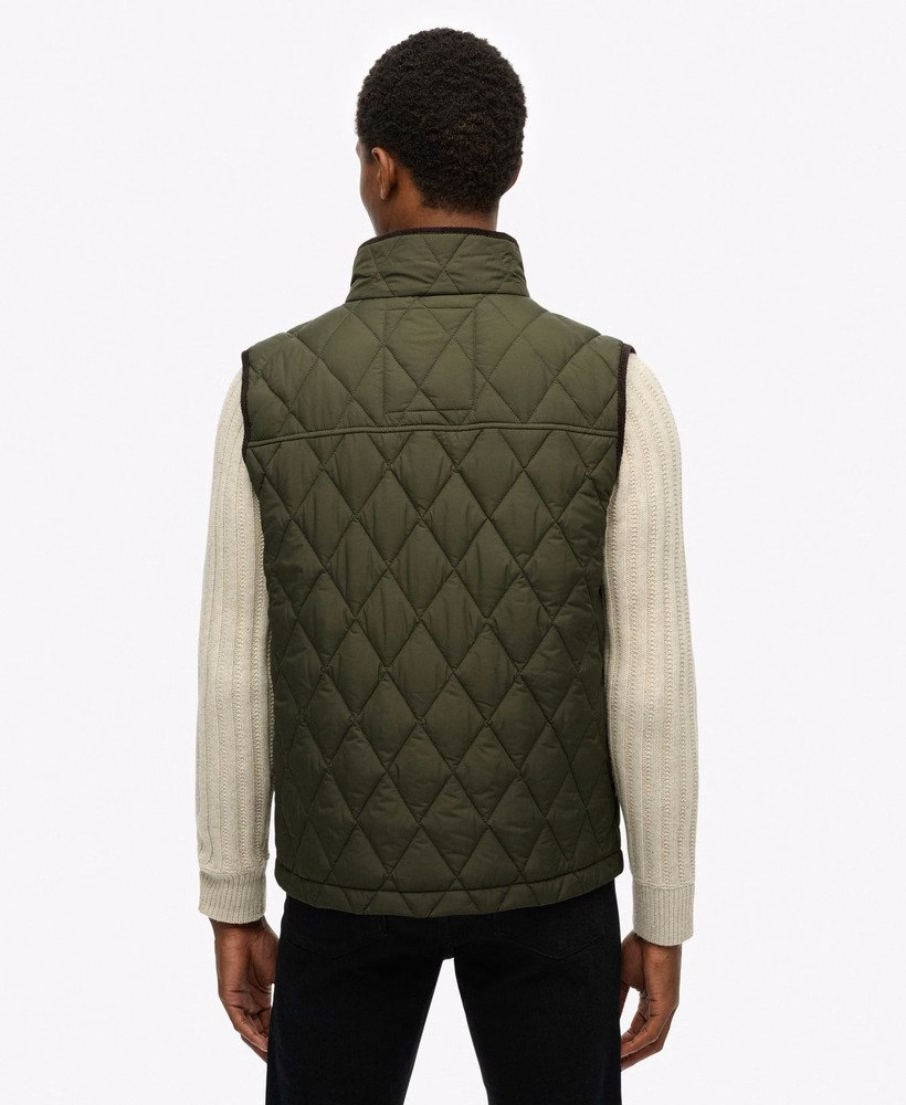 Gewatteerd vest in landgoedstijl