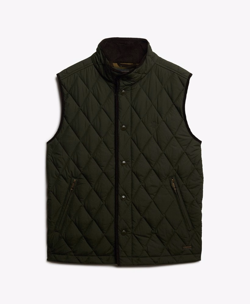 Gewatteerd vest in landgoedstijl