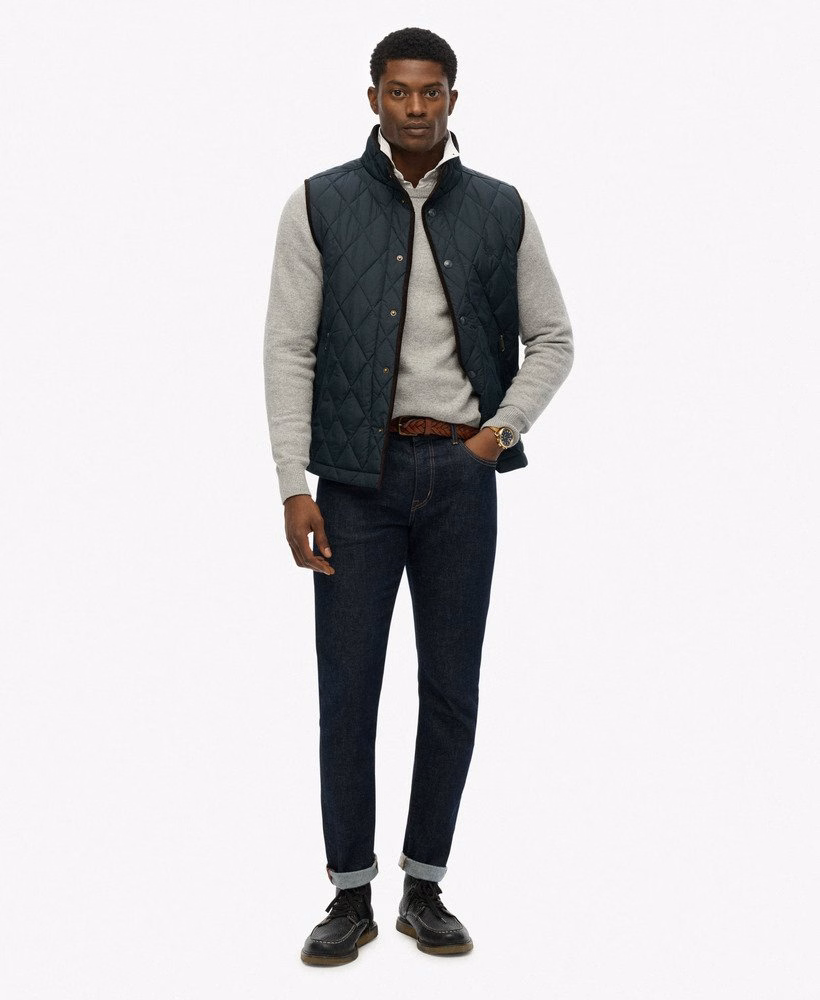 Gewatteerd vest in landgoedstijl