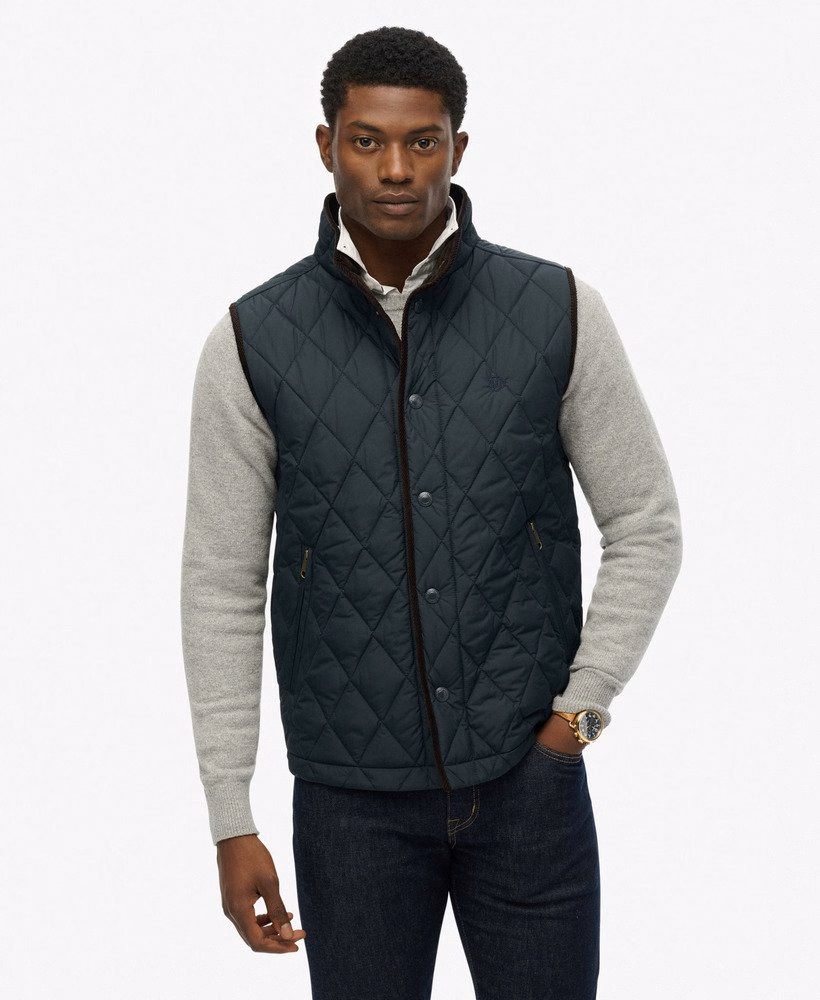 Gewatteerd vest in landgoedstijl