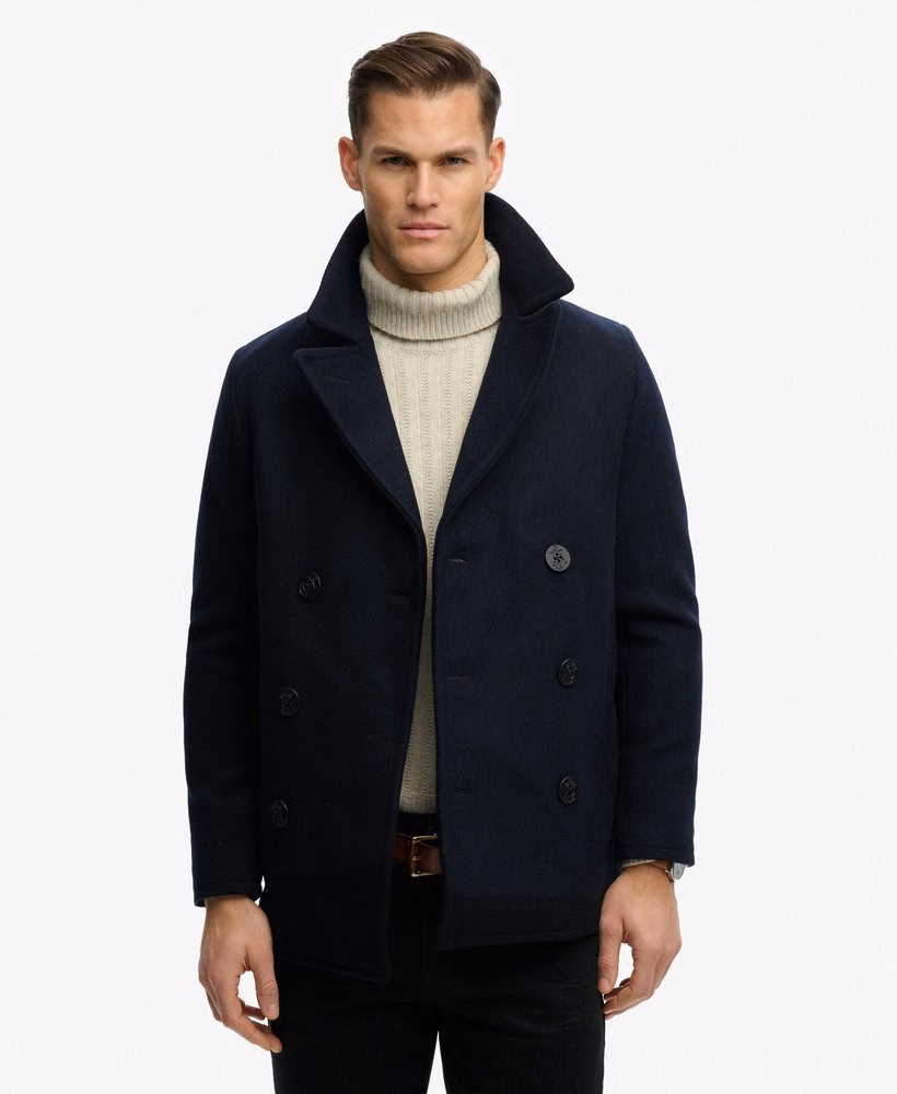 De Merchant Store - Peacoat van wolmix