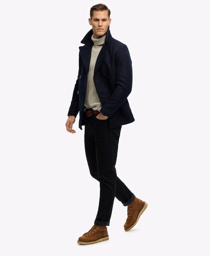 De Merchant Store - Peacoat van wolmix