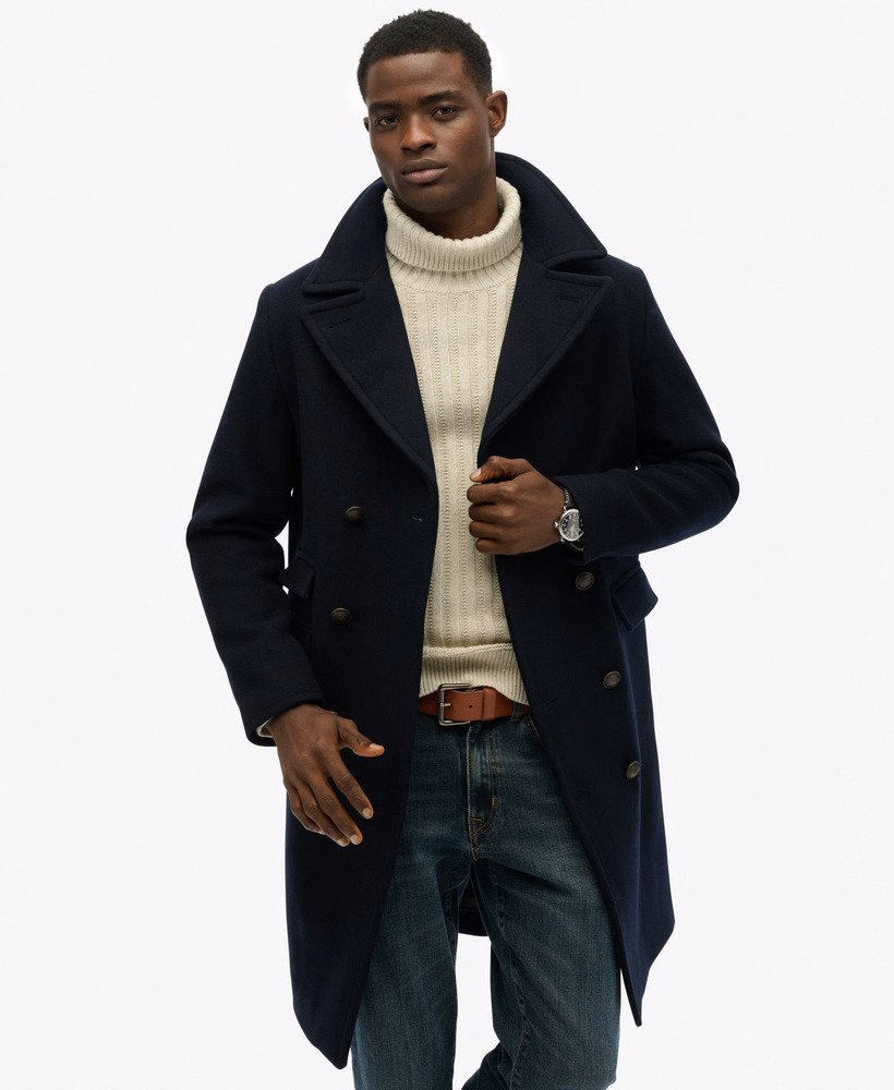 De Merchant Store - Lange jas van wolmix