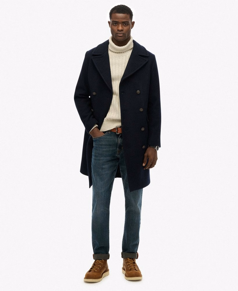 De Merchant Store - Lange jas van wolmix
