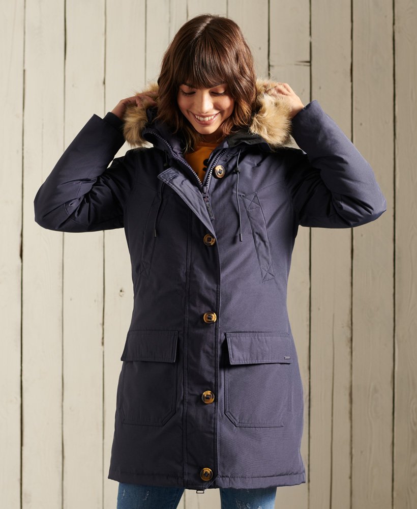 rookie donsjack in gespoeld marineblauw