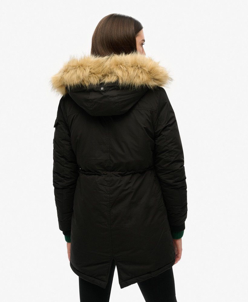 nadare microvezel parka in zwart