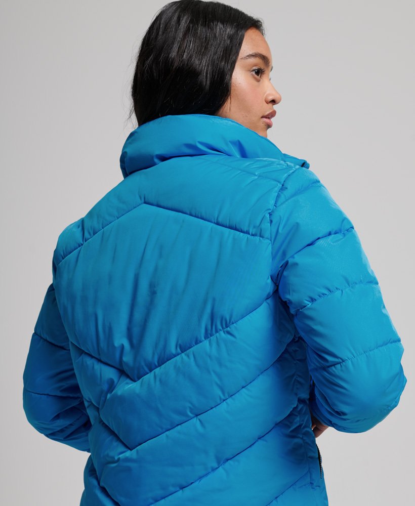niet-capuchon sportpufferjack in aqua