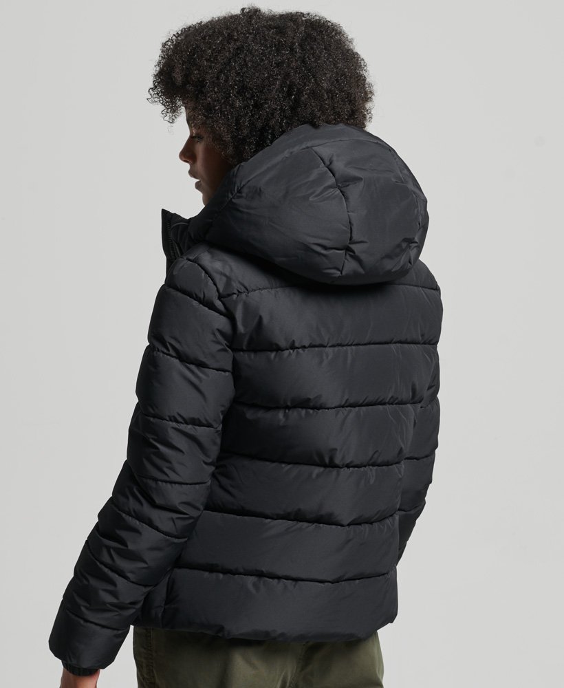spirit sports pufferjack met capuchon in zwart