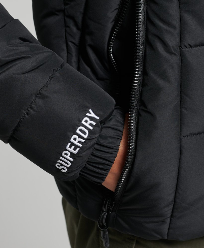 spirit sports pufferjack met capuchon in zwart