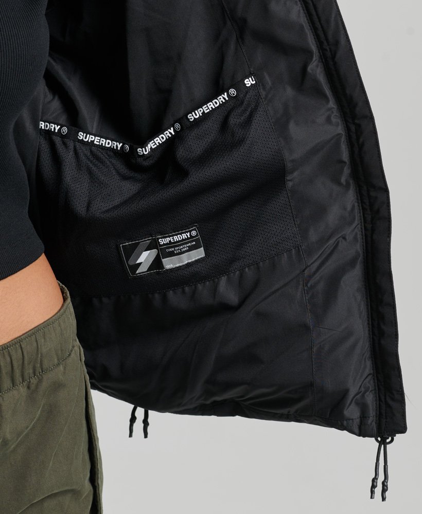 spirit sports pufferjack met capuchon in zwart