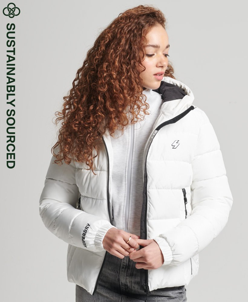 spirit sports pufferjack met capuchon in optic