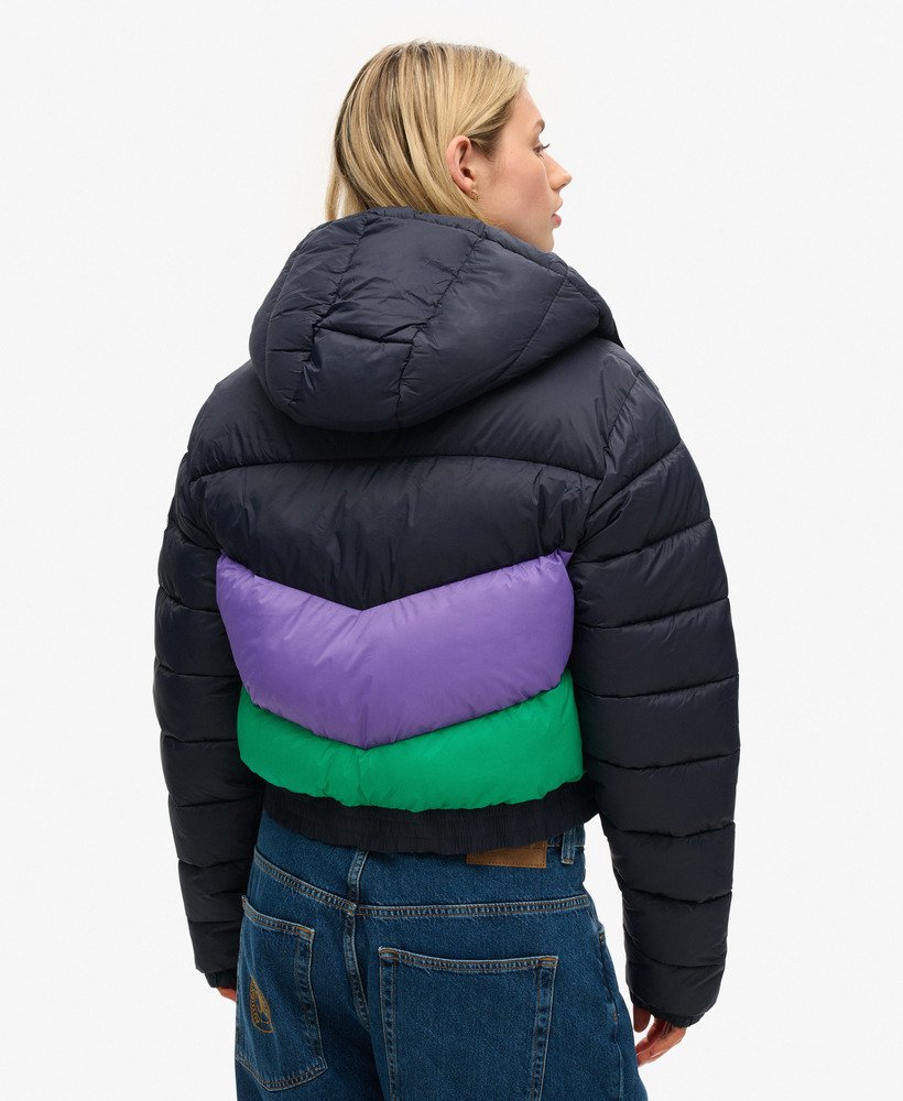 fuji cropped hooded jacket in eclipse navy